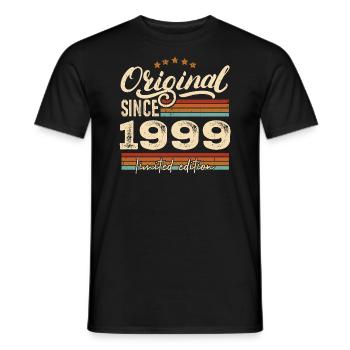 Original 1999 Vintage - Cadeau D’anniversaire 1999 - T-shirt homme - noir - Devant - AI Model Male 178 light (178cm)