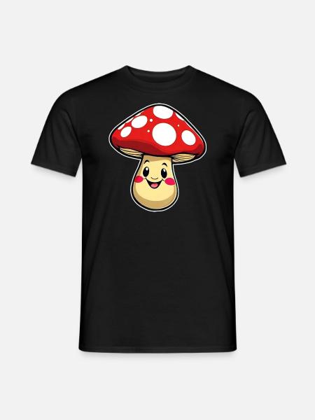 Funny little toadstool - Men's T-Shirt - black