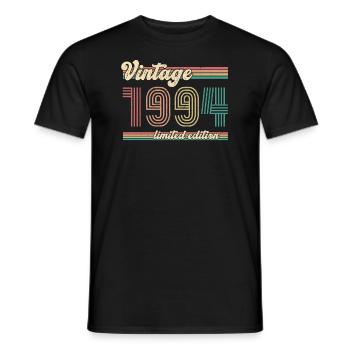 1994 ST Vintage limitierte Auflage - 1994 Geburtstag - Männer T-Shirt - Schwarz - Vorne - AI Model Male 178 light (178cm)