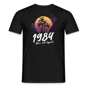 1984 SW né dans la légende - 1984 Cadeau d’anniversaire - T-shirt homme - noir - Devant - AI Model Male 178 light (178cm)