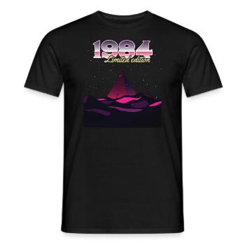 1984 SW pyramide édition limitée - 1984 Anniversaire - T-shirt homme - noir - Devant - AI Model Male 178 light (178cm)