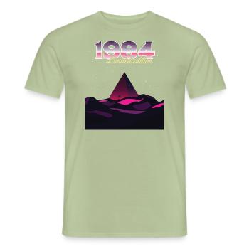 1984 SW pyramid limited edition - 1984 Birthday - Men's T-Shirt - sage - Front - AI Model Male 178 light (178cm)