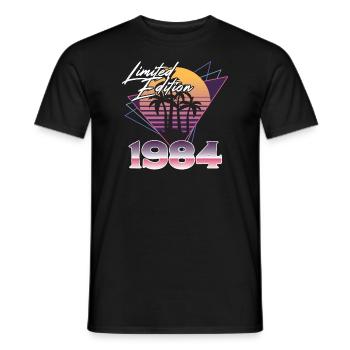 1984 SW Dreiecke limitierte Auflage - 1984 Geburtstag - Männer T-Shirt - Schwarz - Vorne - AI Model Male 178 light (178cm)