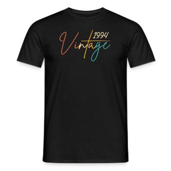 Elégant et vintage 1994 - 1994 Cadeau d’anniversaire - T-shirt homme - noir - Devant - AI Model Male 178 light (178cm)