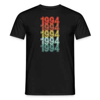 Mon année - 1994 - Cadeau d’anniversaire - T-shirt homme - noir - Devant - AI Model Male 178 light (178cm)