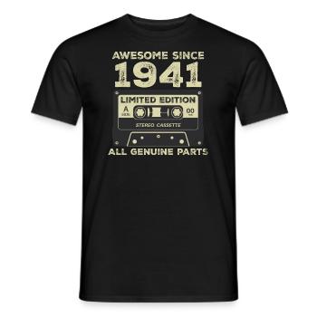 1941 Geburtstag geboren im Jahr 1941 Vintage Retro - Männer T-Shirt - Schwarz - Vorne - AI Model Male 178 light (178cm)