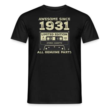 1931 Birthday Born In 1931 Vintage Retro - Men's T-Shirt - black - Front - AI Model Male 178 light (178cm)