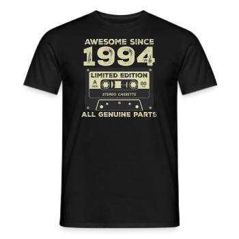 1994 Geburtstag geboren im Jahr 1994 Vintage Retro - Männer T-Shirt - Schwarz - Vorne - AI Model Male 178 light (178cm)
