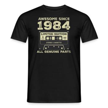 1984 Geburtstag geboren im Jahr 1984 Vintage Retro - Männer T-Shirt - Schwarz - Vorne - AI Model Male 178 light (178cm)