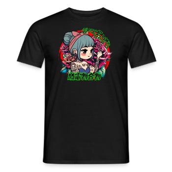 Irezumi Tattoo Japon encré Manga traditionnel Anim - T-shirt homme - noir - Devant - AI Model Male 178 light (178cm)