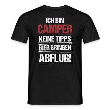 I'm a camper - bring beer and take off - Men's T-Shirt - black - Front - AI Model Male 178 light (178cm)