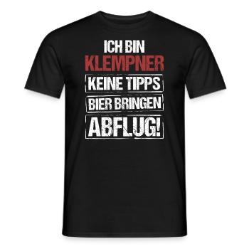 Je suis plombier - apportez de la bière et partez - T-shirt homme - noir - Devant - AI Model Male 178 light (178cm)
