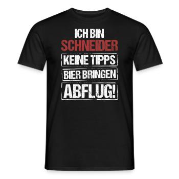 Je suis tailleur - apportez de la bière et partez - T-shirt homme - noir - Devant - AI Model Male 178 light (178cm)
