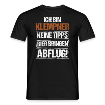 Je suis plombier - apportez de la bière et partez - T-shirt homme - noir - Devant - AI Model Male 178 light (178cm)
