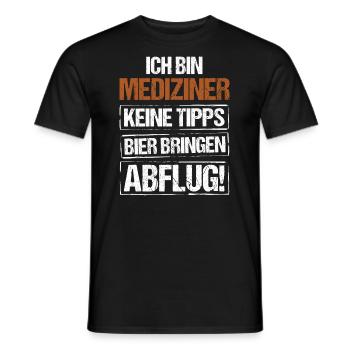 Je suis médecin - apporte de la bière et décolle - T-shirt homme - noir - Devant - AI Model Male 178 light (178cm)