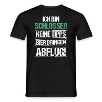 Je suis serrurier - apportez de la bière et partez - T-shirt homme - noir - Devant - AI Model Male 178 light (178cm)