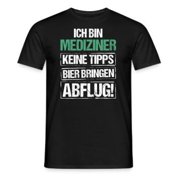 Je suis médecin - apporte de la bière et décolle - T-shirt homme - noir - Devant - AI Model Male 178 light (178cm)