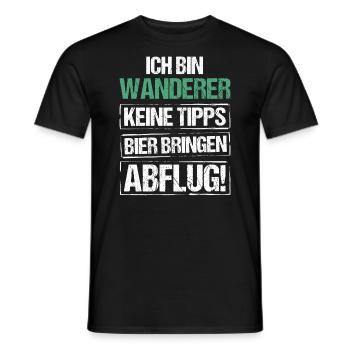 Je suis un randonneur - apporte de la bière et décolle - T-shirt homme - noir - Devant - AI Model Male 178 light (178cm)