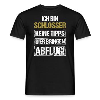 I'm a locksmith - bring beer and take off - Men's T-Shirt - black - Front - AI Model Male 178 light (178cm)