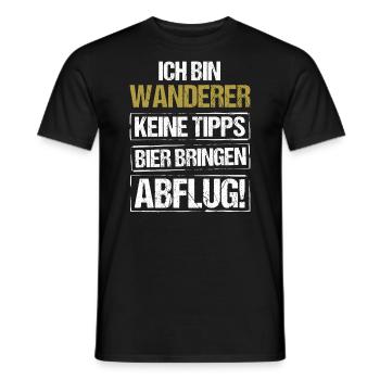 I'm a hiker - bring beer and take off - Men's T-Shirt - black - Front - AI Model Male 178 light (178cm)