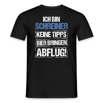Ich bin Schreiner - Bier bringen und Abflug - Männer T-Shirt - Schwarz - Vorne - AI Model Male 178 light (178cm)