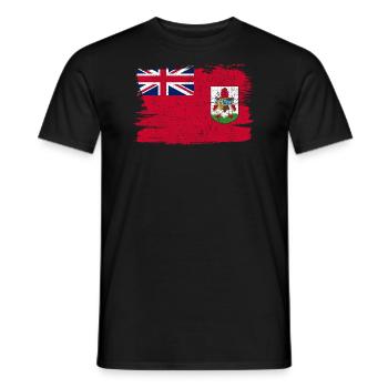 Bermuda Shorts Flag Flag Peace Vintage - T-shirt homme - noir - Devant - AI Model Male 178 light (178cm)