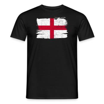 Inghilterra Bandiera England Flag Peace Vintage - Men's T-Shirt - black - Front - AI Model Male 178 light (178cm)