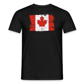 Canada Bandiera Flag Peace Vintage - Men's T-Shirt - black - Front - AI Model Male 178 light (178cm)