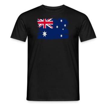 Australia Bandiera Flag Peace Vintage - Men's T-Shirt - black - Front - AI Model Male 178 light (178cm)