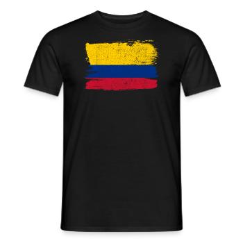 Colombia Bandiera Flag Peace Vintage - Men's T-Shirt - black - Front - AI Model Male 178 light (178cm)