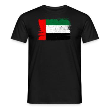 United Arab Emirates Bandiera Flag Peace Vintage - Men's T-Shirt - black - Front - AI Model Male 178 light (178cm)