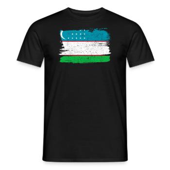 Western Sahara Bandiera Flag Peace Vintage - Men's T-Shirt - black - Front - AI Model Male 178 light (178cm)