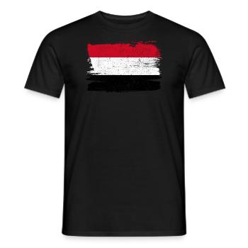 Yemen Bandiera Flag Peace Vintage - Men's T-Shirt - black - Front - AI Model Male 178 light (178cm)