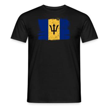 Barbados Bandiera Flag Peace Vintage - Men's T-Shirt - black - Front - AI Model Male 178 light (178cm)