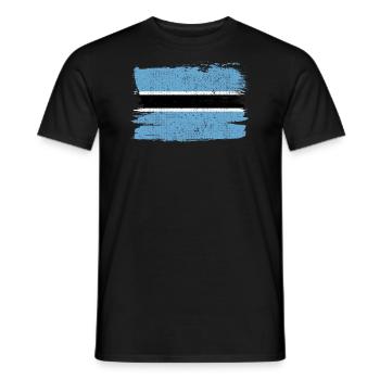Botswana Flag Flag Peace Vintage - Men's T-Shirt - black - Front - AI Model Male 178 light (178cm)