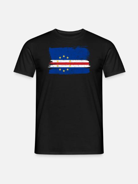 Cap-Vert drapeau drapeau paix Vintage - T-shirt homme - noir