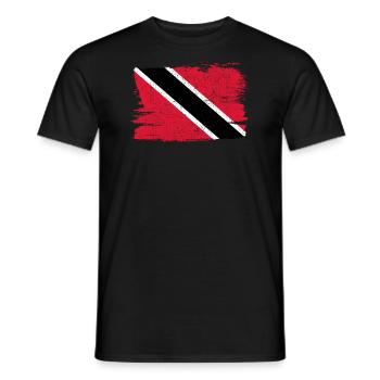 Trinidad and Tobago Bandiera Flag Peace Vintage - Men's T-Shirt - black - Front - AI Model Male 178 light (178cm)
