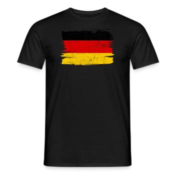 Germany Flag Flag Peace Vintage - Men's T-Shirt - black - Front - AI Model Male 178 light (178cm)