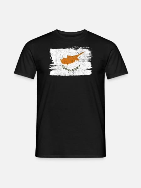 Chypre drapeau drapeau paix Vintage - T-shirt homme - noir