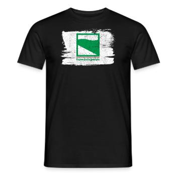 Emilia Romagna Flag Italy Flag Peace Vintage - Men's T-Shirt - black - Front - AI Model Male 178 light (178cm)