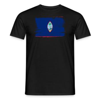 Guam Flagge Flagge Frieden Vintage - Männer T-Shirt - Schwarz - Vorne - AI Model Male 178 light (178cm)