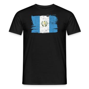 Guatemala Flag Flag Peace Vintage - Men's T-Shirt - black - Front - AI Model Male 178 light (178cm)