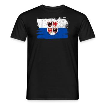Trentin drapeau Italie drapeau paix Vintage - T-shirt homme - noir - Devant - AI Model Male 178 light (178cm)
