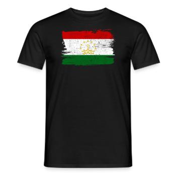 Drapeau du Tadjikistan Drapeau de la paix Vintage - T-shirt homme - noir - Devant - AI Model Male 178 light (178cm)