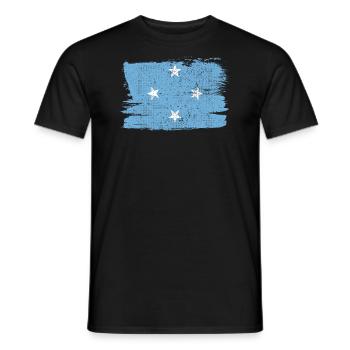 Micronesia Flag Flag Peace Vintage - Men's T-Shirt - black - Front - AI Model Male 178 light (178cm)