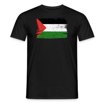 Palestine Flag Flag Peace Vintage - Men's T-Shirt - black - Front - AI Model Male 178 light (178cm)