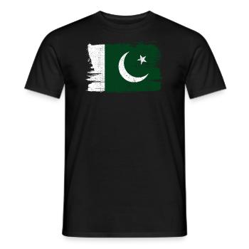 Pakistan Flag Flag Peace Vintage - Men's T-Shirt - black - Front - AI Model Male 178 light (178cm)