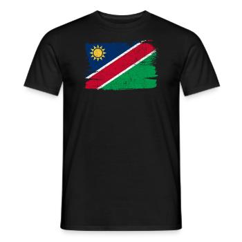 Namibia Flagge Flagge Frieden Vintage - Männer T-Shirt - Schwarz - Vorne - AI Model Male 178 light (178cm)