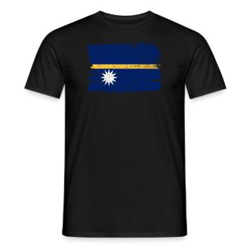 Nauru Flag Flag Peace Vintage - Men's T-Shirt - black - Front - AI Model Male 178 light (178cm)
