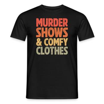 Murder Shows et vêtements confortables - T-shirt homme - noir - Devant - AI Model Male 178 light (178cm)